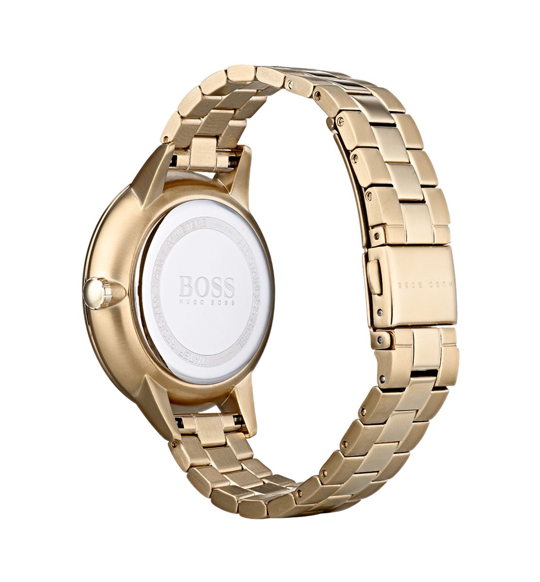  Shop Authentic Hugo Boss Symphony Brown Dial Gold Steel Strap Watch for Women - 1502422 - Luxxuri
