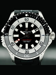  Shop Authentic Breitling Superocean Automatic 46 Black Dial Black Rubber Strap Watch for Men - A17378211B1S1 - Luxxuri