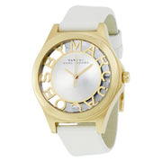  Shop Authentic Marc Jacobs Henry Skeleton White Dial White Leather Strap Watch for Women - MBM1339 - Luxxuri