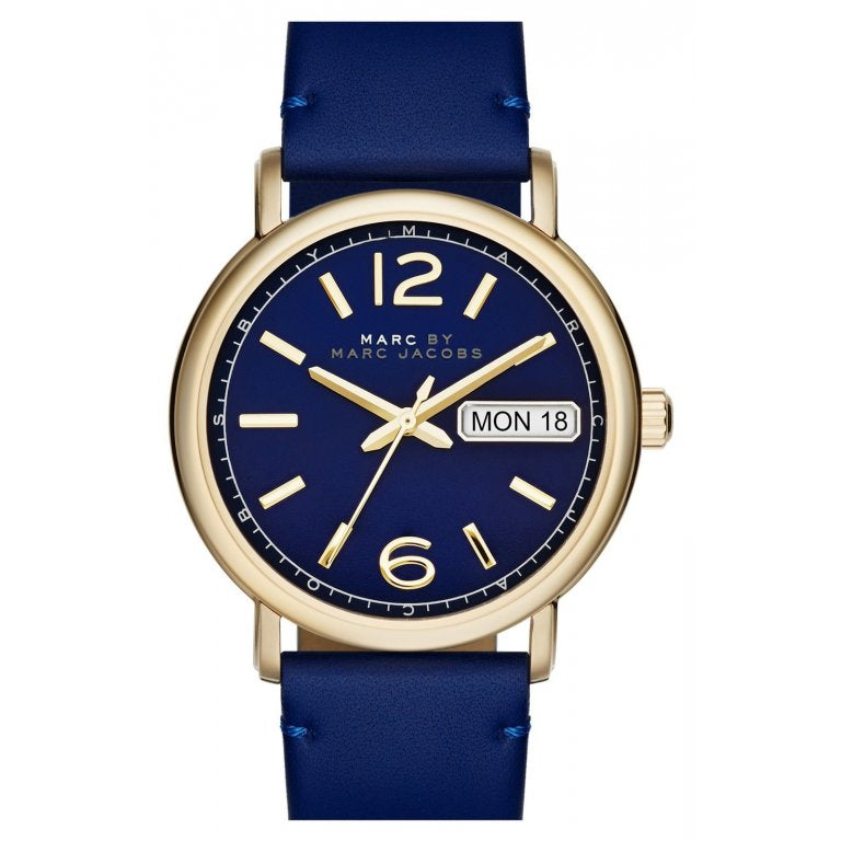 Shop Authentic Marc Jacobs Fergus Blue Dial Blue Leather Strap Watch for Women - MBM8650 - Luxxuri