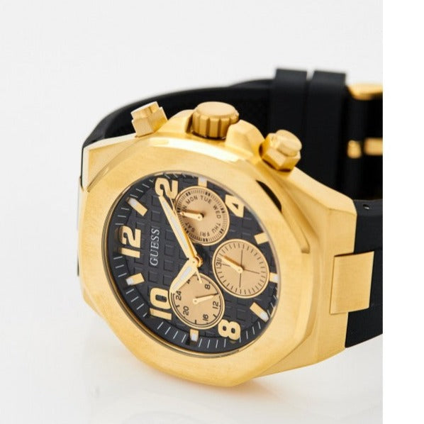  Shop Authentic Guess Empire Chronograph Quartz Black Dial Black Silicon Strap Watch For Men - GW0583G2 - Luxxuri