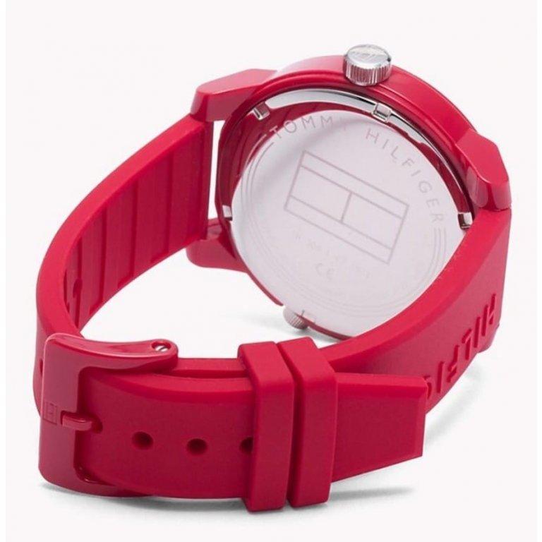  Shop Authentic Tommy Hilfiger Denim Red Dial Red Rubber Strap Watch for Men - 1791557 - Luxxuri