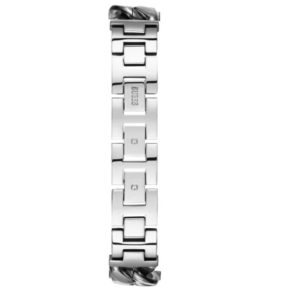  Shop Authentic Guess Vanity Silver Dial Silver Steel Strap Watch for Women - W1029L1 - Luxxuri
