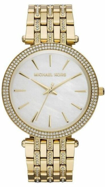  Shop Authentic Michael Kors Darci Mother of Pearl Dial Gold Steel Strap Watch for Women - MK3219 - Luxxuri