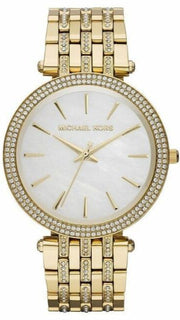  Shop Authentic Michael Kors Darci Mother of Pearl Dial Gold Steel Strap Watch for Women - MK3219 - Luxxuri