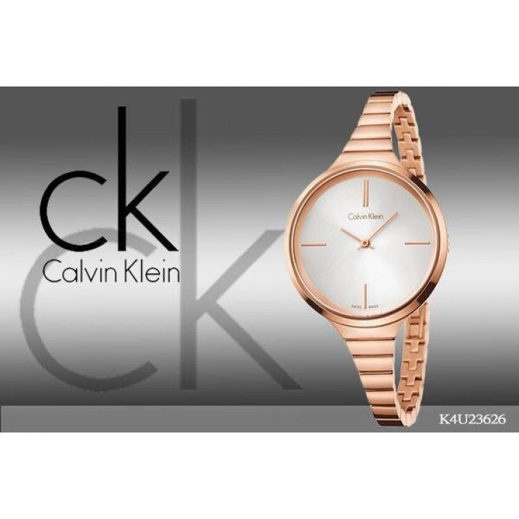  Shop Authentic Calvin Klein Lively White Dial Rose Gold Steel Strap Watch for Women - K4U23626 - Luxxuri