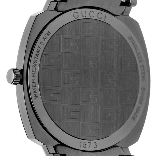  Shop Authentic Gucci Grip Quartz Grey Dial Grey Steel Strap Watch For Men - YA157429 - Luxxuri