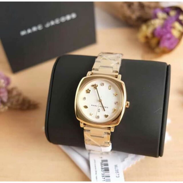  Shop Authentic Marc Jacobs Mandy White Dial Gold Steel Strap Watch for Women - MJ3573 - Luxxuri
