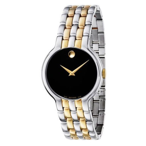  Shop Authentic Movado Veturi Quartz Black Dial Two Tone Steel Strap Watch for Men - 0606932 - Luxxuri