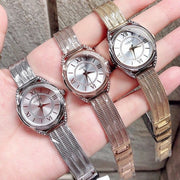  Shop Authentic Guess Whisper Silver Dial Rose Gold Mesh Bracelet Watch for Women - W1084L3 - Luxxuri