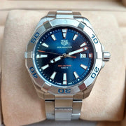  Shop Authentic Tag Heuer Aquaracer Blue Dial Silver Steel Strap Watch for Men - WBD1112.BA0928 - Luxxuri