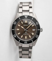  Shop Authentic Seiko Prospex 55th Anniversary Edition Brown Dial Silver Steel Strap Watch For Men - SPB145J1 - Luxxuri