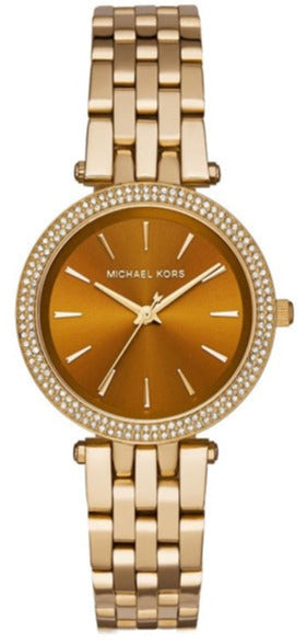  Shop Authentic Michael Kors Darci Amber Dial Gold Steel Strap Watch for Women - MK3408 - Luxxuri