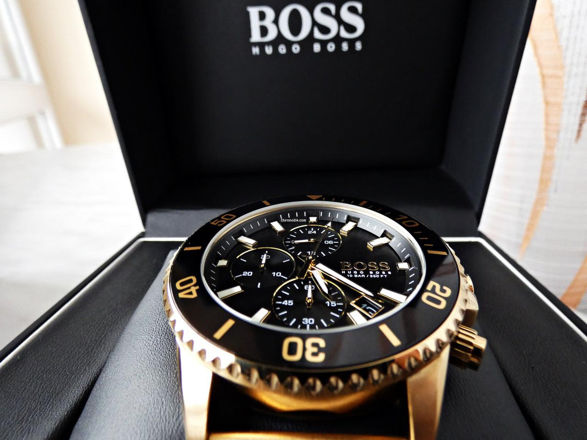  Shop Authentic Hugo Boss Talent Chronograph Black Dial Black Leather Strap Watch For Men - 1513580 - Luxxuri
