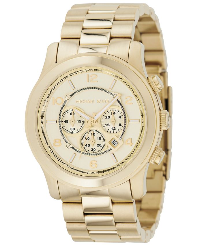  Shop Authentic Michael Kors Runway Gold Dial Gold Steel Strap  Watch for Men - MK8077 - Luxxuri
