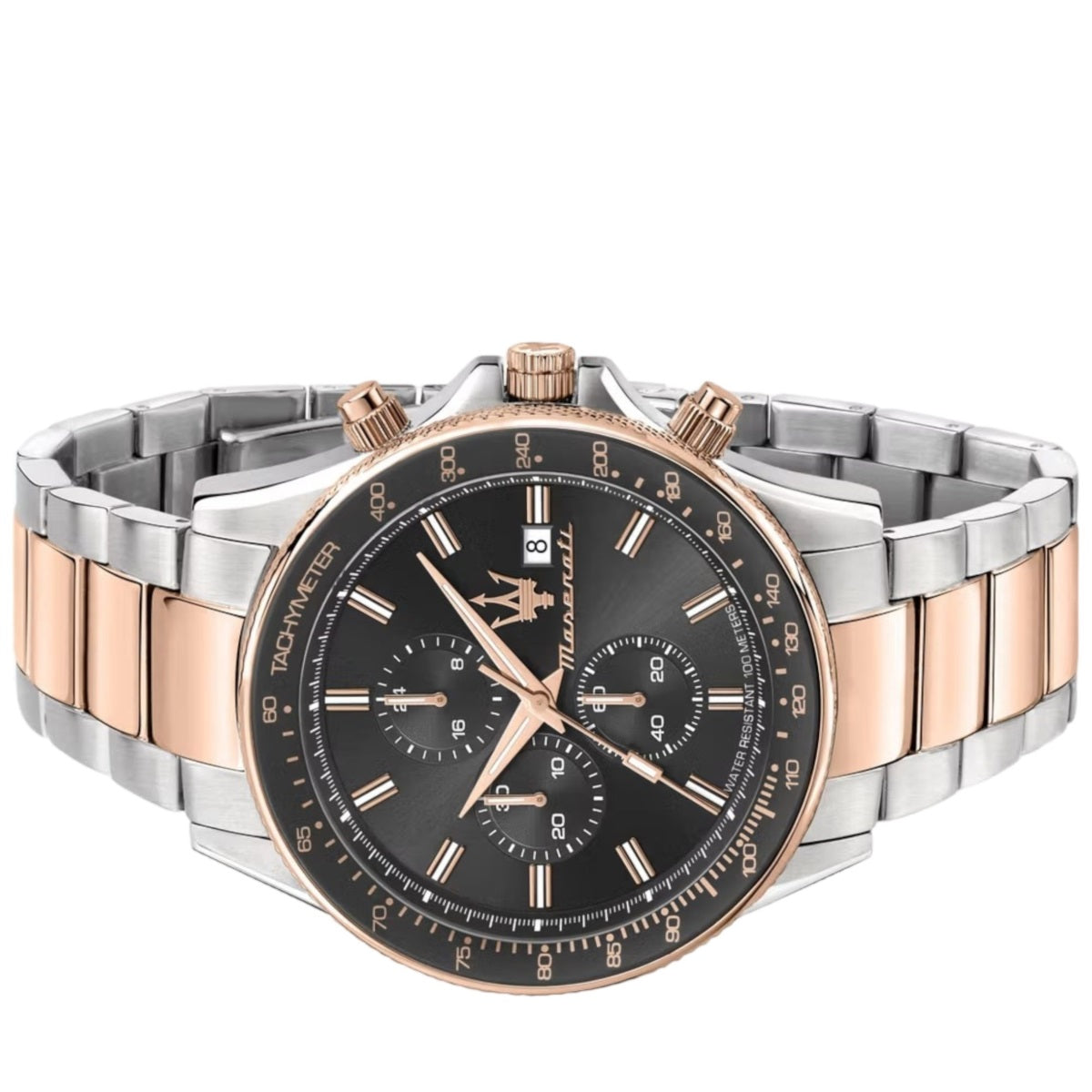  Shop Authentic Maserati SFIDA Black Dial Two Tone Steel Strap Watch For Men - R8873640014 - Luxxuri