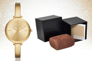  Shop Authentic Michael Kors Jaryn Analog Quartz Gold Dial Gold Steel Strap Watch For Women - MK3546 - Luxxuri