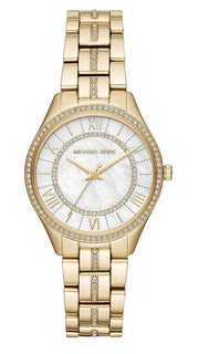  Shop Authentic Michael Kors Lauryn Mother of Pearl White Dial Gold Steel Strap Watch for Women - MK3899 - Luxxuri