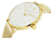  Shop Authentic Michael Kors Auden Three Hand White Dial Gold Mesh Strap Watch for Women - MK7150 - Luxxuri