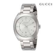  Shop Authentic Gucci GG2570 Silver Dial Silver Steel Strap Watch For Men - YA142308 - Luxxuri