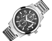 Shop Authentic Guess Exec Chronograph Quartz Black Dial Silver Steel Strap Watch For Men - W0075G1 - Luxxuri