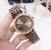  Shop Authentic Michael Kors Darci Quartz Brown Dial Brown Steel Strap Watch For Women - MK3416 - Luxxuri