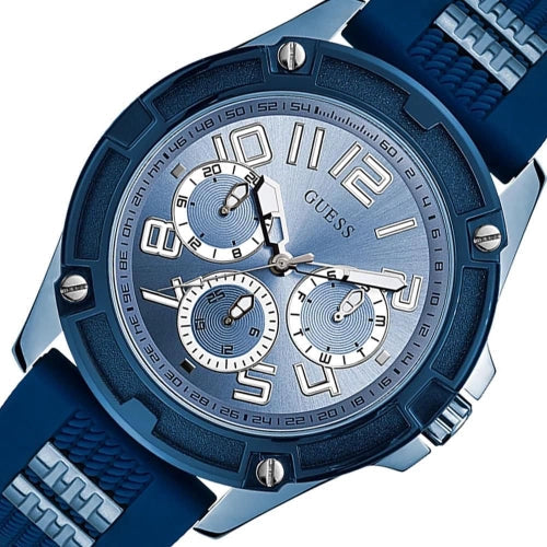  Shop Authentic Guess Delta Blue Dial Blue Silicone Strap Watch for Men - GW0051G4 - Luxxuri