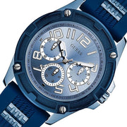  Shop Authentic Guess Delta Blue Dial Blue Silicone Strap Watch for Men - GW0051G4 - Luxxuri