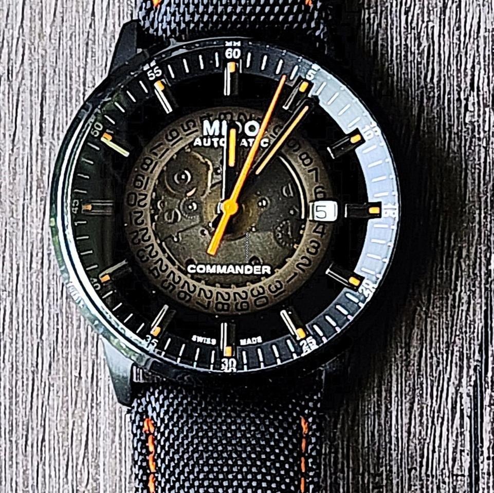  Shop Authentic Mido Commander Automatic Gradient Black Dial Black Nylon Strap Watch For Men - M021.407.37.411.00 - Luxxuri
