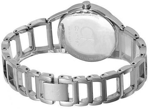  Shop Authentic Calvin Klein Stately Black Dial Silver Steel Strap Watch for Women - K3G2312S - Luxxuri