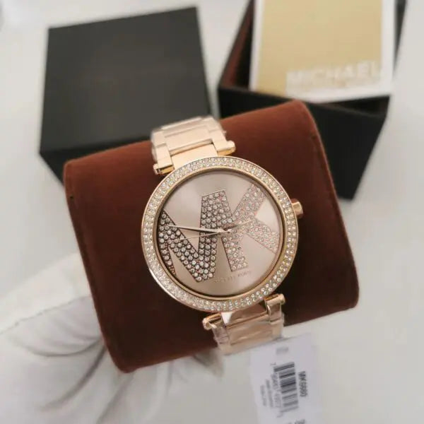  Shop Authentic Michael Kors Parker Quartz Rose Gold Dial Rose Gold Steel Strap Watch For Women - MK6660 - Luxxuri