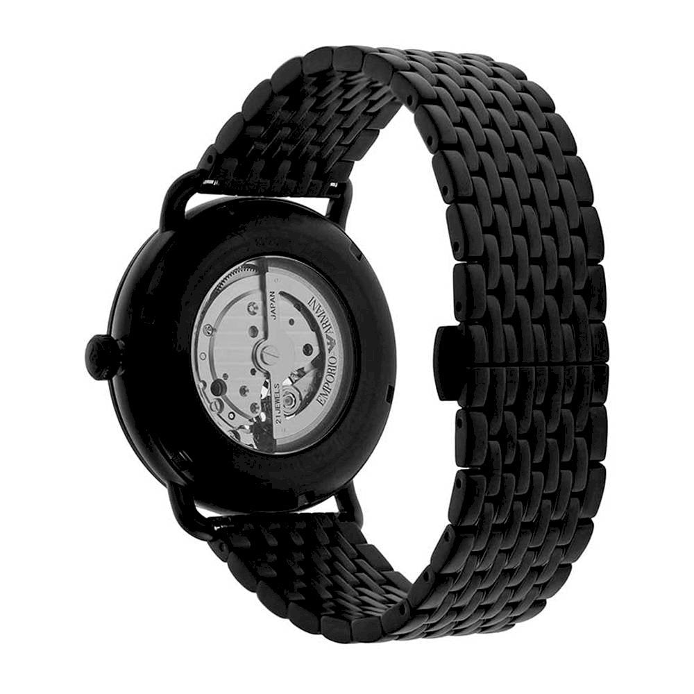  Shop Authentic Emporio Armani Automatic Multifunction Black Dial Black Mesh Bracelet Watch For Men - AR60025 - Luxxuri
