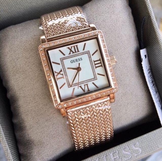  Shop Authentic Guess Highline Off White Dial Rose Gold Stainless Steel Mesh Strap Watch For Women - W0826L3 - Luxxuri