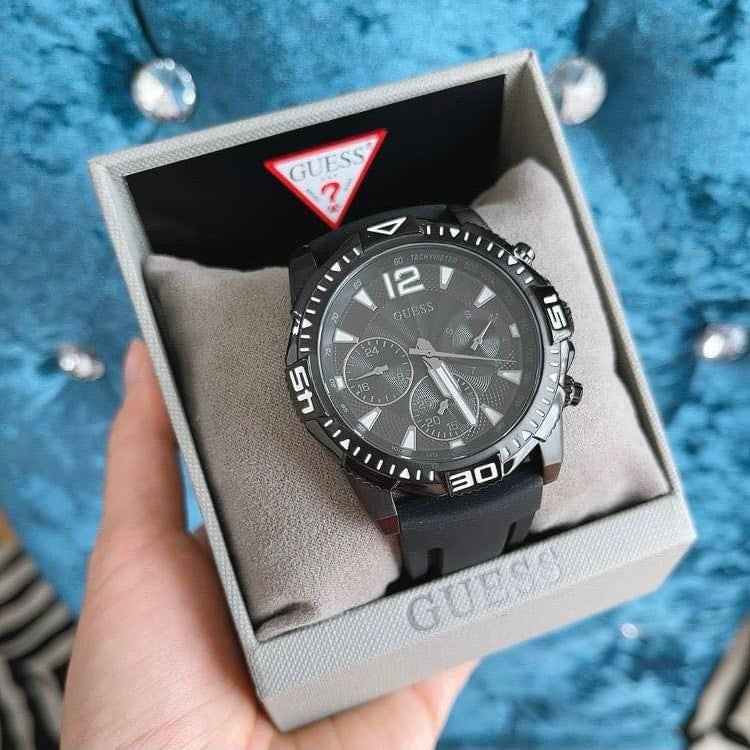  Shop Authentic Guess Commander Black Dial Black Rubber Strap Watch for Men - GW0211G3 - Luxxuri
