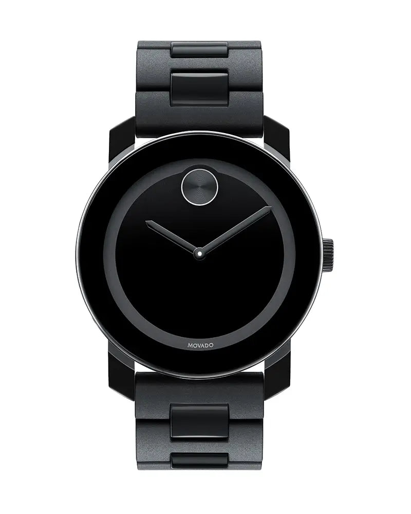  Shop Authentic Movado Bold Black Dial Black Steel Strap Watch For Men - 3600047 - Luxxuri