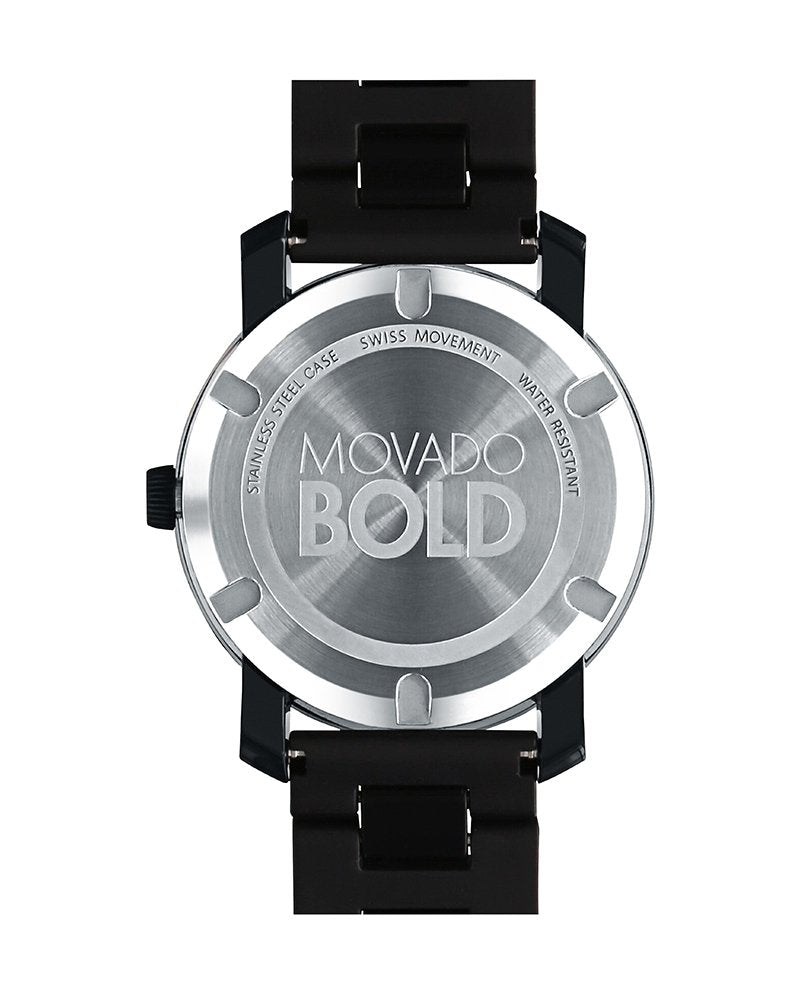  Shop Authentic Movado Bold Black Dial Black Steel Strap Watch For Men - 3600047 - Luxxuri