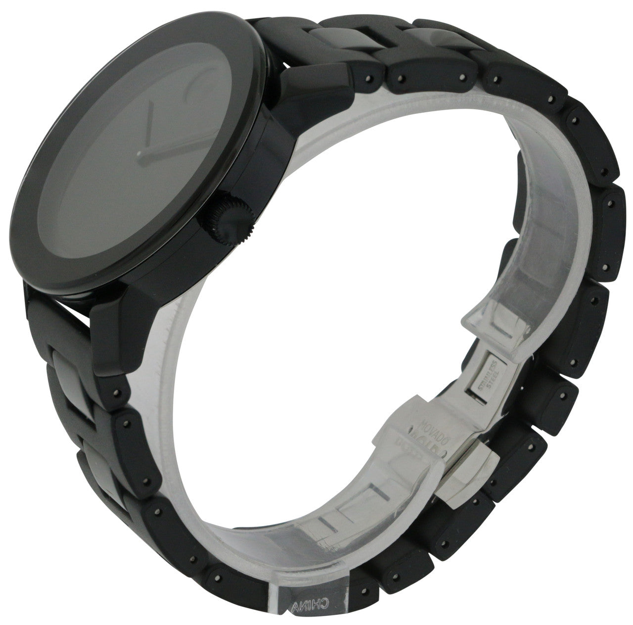  Shop Authentic Movado Bold Black Dial Black Steel Strap Watch For Men - 3600047 - Luxxuri
