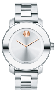  Shop Authentic Movado Bold Silver Dial Silver Steel Strap Watch For Women - 3600084 - Luxxuri