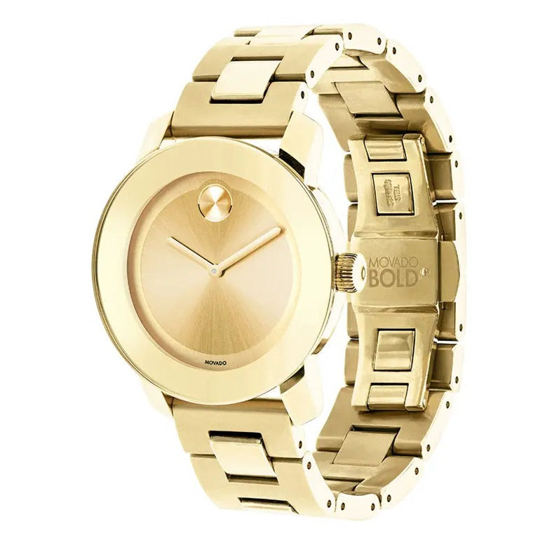  Shop Authentic Movado Bold Yellow Gold Dial Yellow Gold Steel Strap Watch For Women - 3600085 - Luxxuri