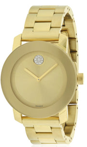  Shop Authentic Movado Bold Gold Dial Yellow Gold Steel Strap Watch for Women - 3600104 - Luxxuri