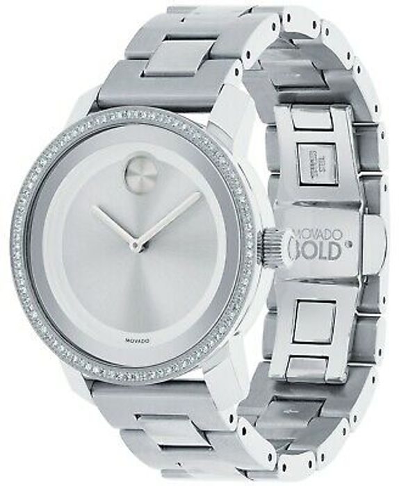  Shop Authentic Movado Bold Diamonds Silver Dial Silver Steel Strap Watch for Women - 3600149 - Luxxuri