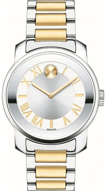  Shop Authentic Movado Bold Silver Dial Two Tone Steel Strap Watch for Women - 3600245 - Luxxuri