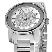  Shop Authentic Movado Bold Crystal Pave Silver Dial Silver Steel Strap Watch for Women - 3600254 - Luxxuri
