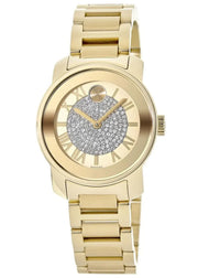  Shop Authentic Movado Bold Pave Gold Dial Gold Steel Strap Watch For Women - 3600255 - Luxxuri