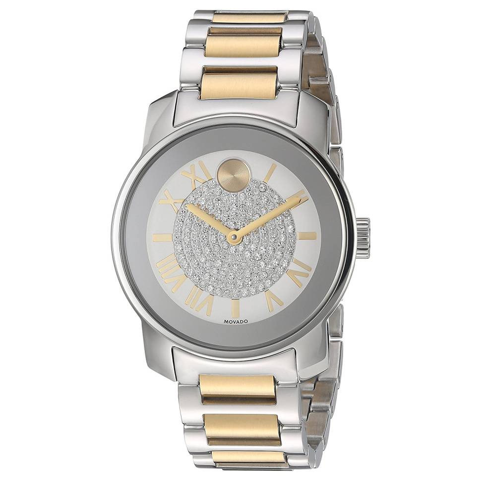  Shop Authentic Movado Bold Silver Dial Two Tone Steel Strap Watch For Women - 3600256 - Luxxuri