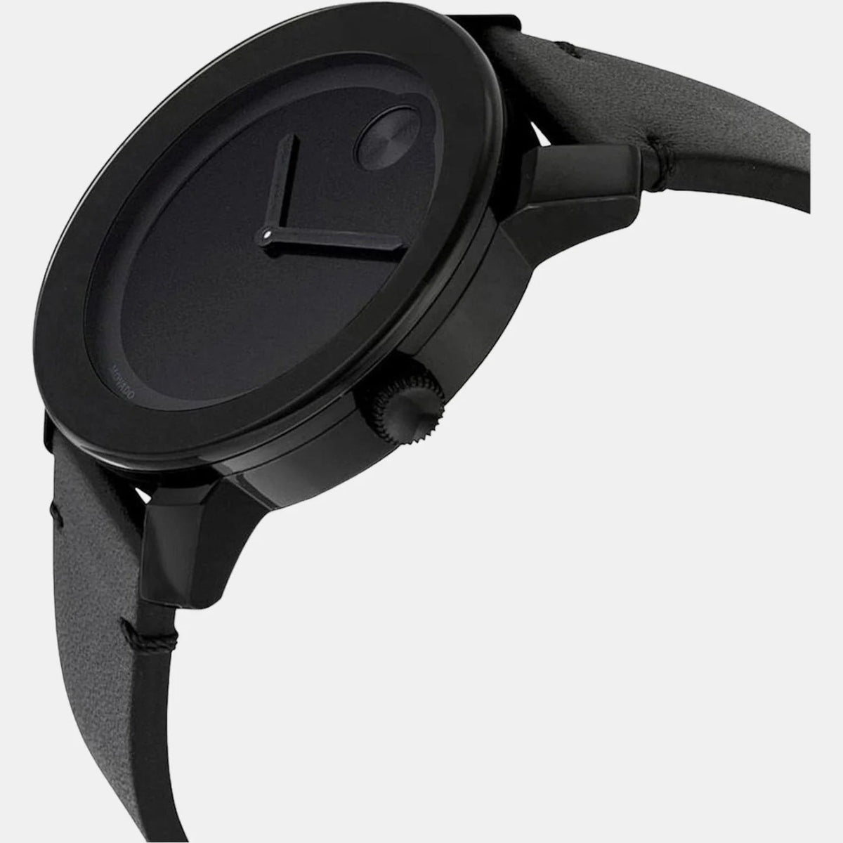  Shop Authentic Movado Bold Black Dial Black Leather Strap Watch For Men - 3600306 - Luxxuri