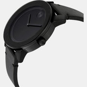  Shop Authentic Movado Bold Black Dial Black Leather Strap Watch For Men - 3600306 - Luxxuri