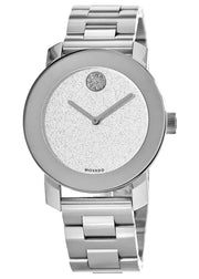  Shop Authentic Movado Bold Crystal Dot Silver Dial Silver Steel Strap Watch For Women - 3600334 - Luxxuri