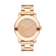  Shop Authentic Movado Bold Rose Gold Dial Rose Gold Steel Strap Watch For Women - 3600335 - Luxxuri