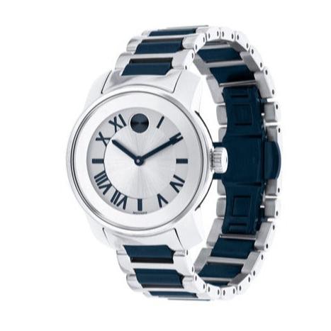  Shop Authentic Movado Bold Silver Dial Two Tone Steel Strap Watch For Women - 3600354 - Luxxuri